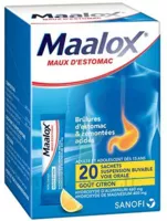 Maalox Maux D'estomac, Suspension Buvable Citron 20 Sachets à NANTERRE