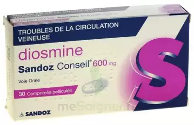 Diosmine Sandoz Conseil 600 Mg, Comprimé Pelliculé à NANTERRE